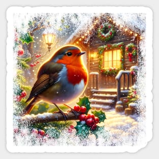 Christmas Robin Sticker